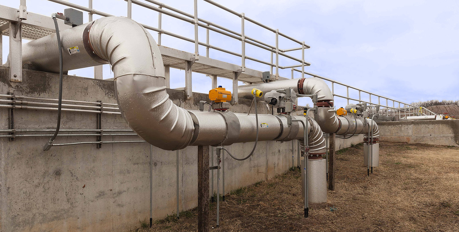 wastewater treatment plant piping